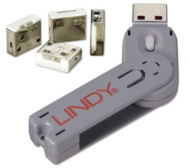 Lindy 40454 USB biztonsági dugó kulccsal (4 db/csomag)