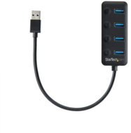 Startech HB30A4AIB USB 3.0 HUB (4 port) Fekete