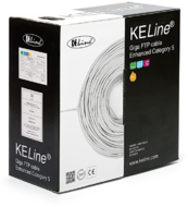 KELine KE300S24-ECA-RLX FTP CAT5e Patch kábel 305m Fehér