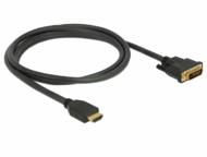 Delock 85653 HDMI - DVI (apa - apa) kábel 1.5m - Fekete