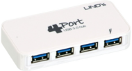 Lindy 43148 USB 3.0 HUB 4 port - Fehér