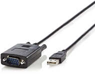 Nedis (USB A apa - RS232 apa) Átalakító kábel 0.9m - Fekete