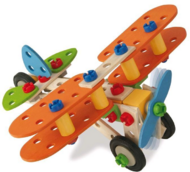 Simba Toys Eichhorn Heros Constructor 85 darabos Repülőgép fa építőjáték