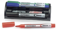 SCHNEIDER "Maxx Eco" Tábla- és flipchart marker készlet, szivaccsal, 4 különböző szín /TSCMAX110K4/