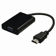 Nedis CCGB34900BK02 HDMI apa - VGA anya Kábel 0.2m Fekete