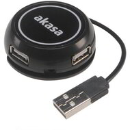 Akasa Connect4C 4-IN-1 USB 2.0 HUB (4 port) Fekete