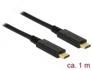 Delock 83661 USB-C (apa - apa) kábel 1m - Fekete