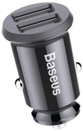 Baseus Grain Autós dual USB töltő 3.1A Fekete