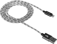 Canyon Lightning apa - USB-A apa Adat- és töltőkábel 1m - Sötétszürke