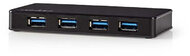 Nedis UHUBU3420BK USB 3.0 HUB (4 port) Fekete