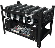 Akyga Mining keret AKM061 6 GPU black w/o PSU ( Használt)