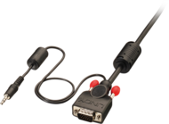 LINDY Kábel VGA + Audio apa/apa, 1m