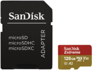 128GB microSDXC Sandisk Extreme A2 C10 V30 UHS-I U3 + adapter /183506/