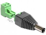 Delock 65488 DC 2.5 x 5.5 mm apa > Terminal Block 2pin adapter 2 részes