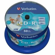 Verbatim CD-R [ cake box 50 | 700MB | 52x | Wide nyomtatható | DataLife+ AZO ]