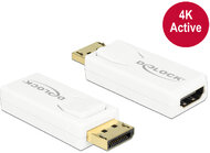 Delock Adapter Displayport 1.2-dugós csatlakozó > HDMI-csatlakozóhüvely 4K aktív fehér