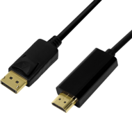 LOGILINK - DisplayPort cable, DP 1.2 to HDMI 1.4, black, 5m