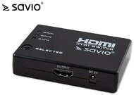 SAVIO CL-28 HDMI Switch 3 port + távirányító, Full HD, buborékfólia