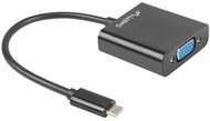 Lanberg adapter USB TYPE-C(M)-VGA(F) 15cm Black