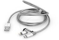 Verbatim 2in1 Lightning/Micro B Stainless Steel Cable Sync & Charge
