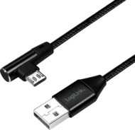 LOGILINK - USB 2.0 to micro-USB (90° angled) male, 1m