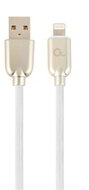 Gembird Premium rubber 8-pin charging and data cable, 2m, white