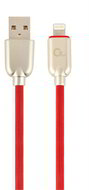 Gembird Premium rubber 8-pin charging and data cable, 2m, red
