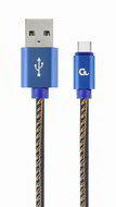Gembird Premium jeans (denim) Type-C USB cable with metal connectors, 1m, blue