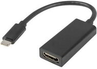 Lanberg adapter USB TYPE-C(M)-HDMI(F) 15cm Black