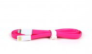 iTotal CM2641P 1m lightning lapos pink töltőkábel