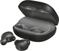 Trust Fülhallgató Vezeték nélküli - Duet XP Bluetooth (fekete; BT5.0; akku; mikrofon; 2200mAh dokkoló; AAC codec)