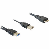 Delock Cable USB 3.0-A male > USB 3.0-micro B male + USB 2.0-A male