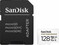 128GB Micro SDXC memória kártya Sandisk High Endurance CL10 U3 V30 + adapter