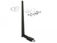 Delock USB 3.0-s, kétsávos WLAN ac/a/b/g/n pendrive, 867 + 300 Mbps, külso antennával