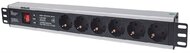Intellinet Power strip rack 19" 1.5U 250V/16A 6x Schuko 3m On/Off switch