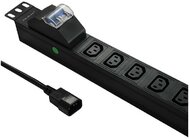 Surge protector CB Qoltec for RACK 19" | 1U | 10A | PDU | 8xIEC C13 | 2m
