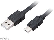 Akasa USB 2.0 Type-C - Type-A Charging & Sync - 30cm - AK-CBUB43-03BK