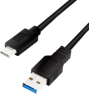 LOGILINK - USB 3.2 Gen1x1 cable, USB-A male to USB-C male, black, 0.5m