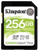 Kingston 256GB Canvas Select Plus SDXC 100R CL10 UHS-I U3 V30 /SDS2/256GB/