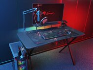 Genesis Gaming Desk HOLM 300 RGB; Hub USB, wireless charger