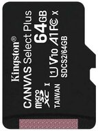 Kingston 64GB Canvas Select Plus MicroSDXC 100R A1 CL10 /SDCS2/64GBSP/