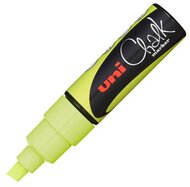UNI Chalk Marker Pen PWE-8K Broad Chisel Tip - Fluorescent Yellow