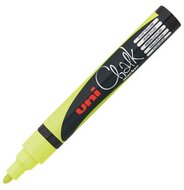 UNI Chalk Marker Pen PWE-5M Medium Bullet Tip - Fluorescent Yellow