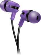 CANYON CNS-CEP4P Stereo earphone with microphone, 1.2m flat cable, Purple