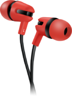 CANYON CNS-CEP4R Stereo earphone with microphone, 1.2m flat cable, Red