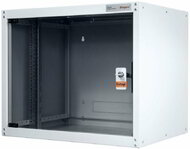 Legrand Rackszekrény - 19" különálló kivitel (9U, 600x450x495, szürke,egyrekeszes, üvegajtós, készre szerelt, max.65 kg)