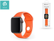 Apple Watch lyukacsos sport szíj - Devia Deluxe Series Sport Band - 42/44 mm - orange
