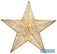 Csillag alakú 52cm/arany színű festett fém dekoráció