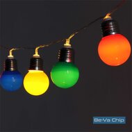 E27 izzó alakú 3m/IPX3 szabványos/piros, zöld, kék, sárga/20db LED-es/3xAA elemes fénydekoráció
