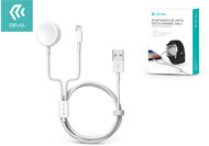 Devia mágneses töltőkábel Apple Watch órához + lightning kábel - Devia Smart Series 2in1 Apple Watch Charging Cable - white 